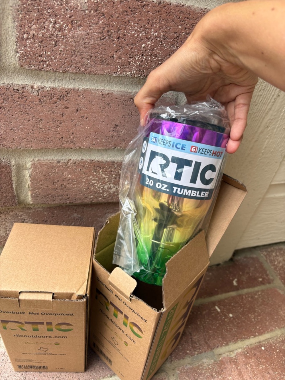 RTIC 20 oz. Iridescent Rainbow Tumbler - Colorful Stainless Steel Travel Cup